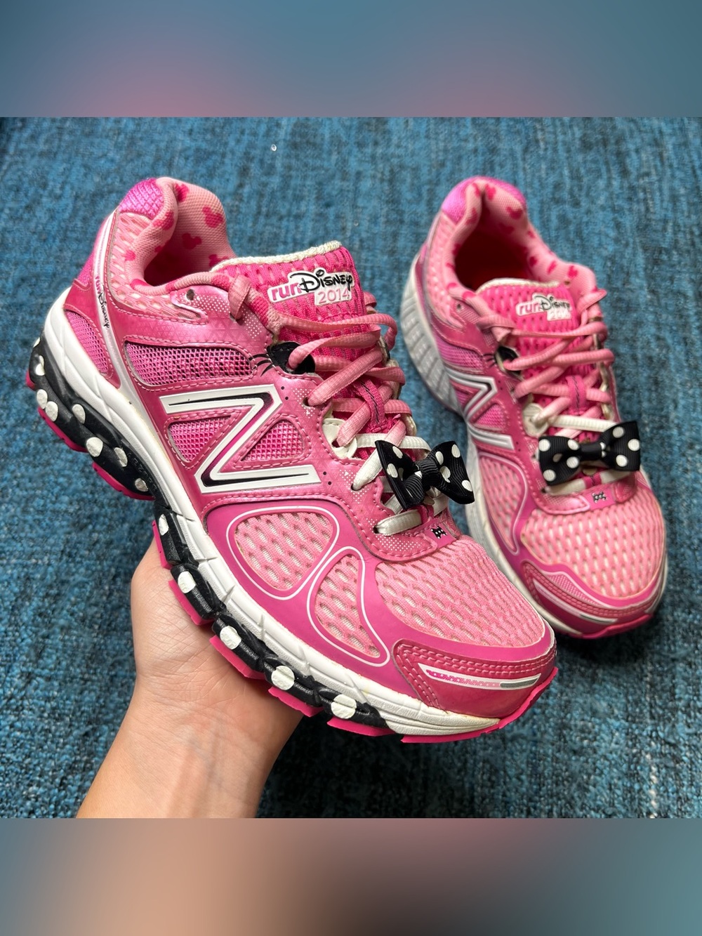New Balance X Run Disney 2014 Sneakers 860v4 Minnie Mouse Pink Women's 7 RARE